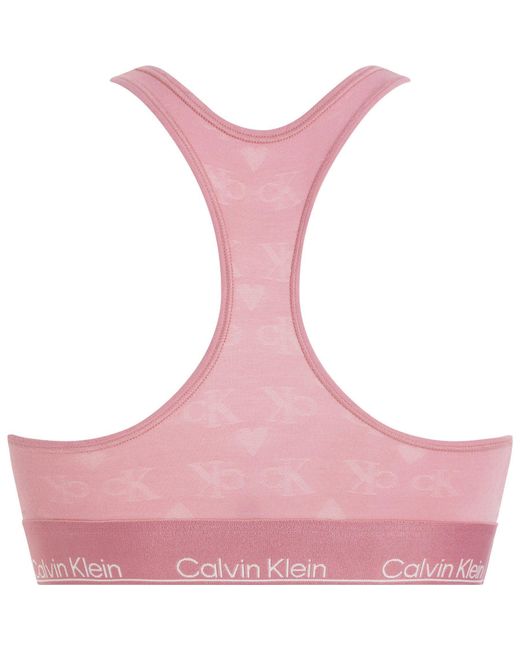 Calvin Klein Pink Modern Cotton Logo Bralette