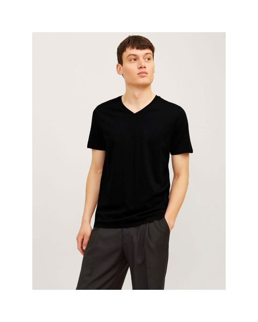 Jack & Jones Black 2-Pack V-Neck T-Shirt for men