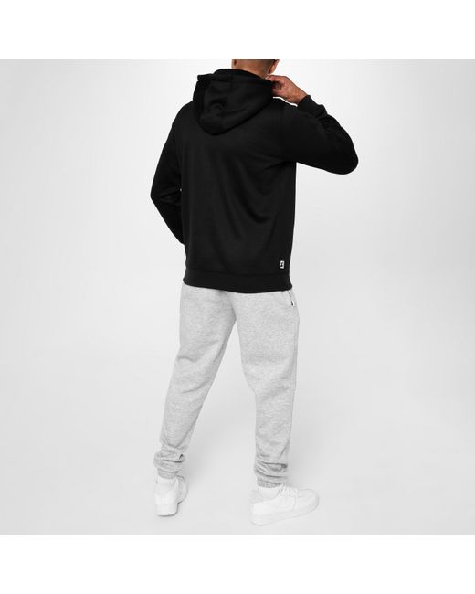 Lonsdale Black Essential Zip Hoodie for men