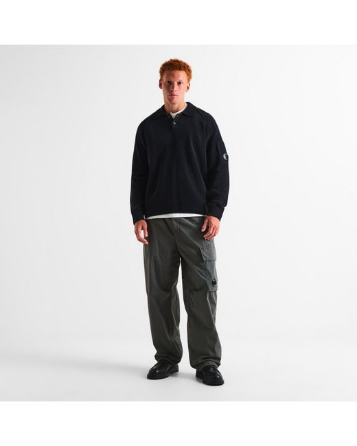 C P Company Blue Cp Chenille Polo Sn64 for men