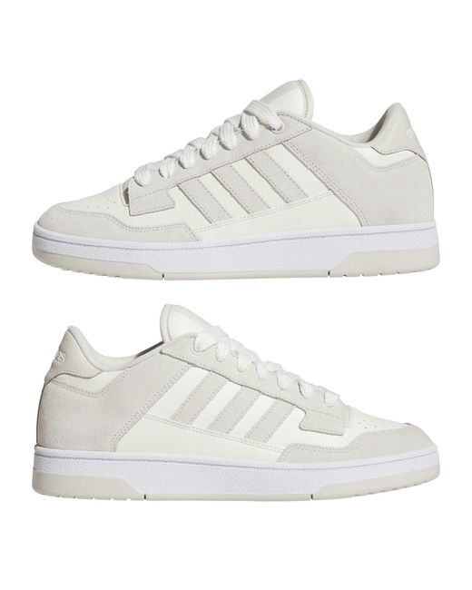 Adidas White Rapid Court Low Trainers for men