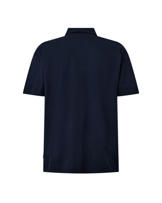 Paul Smith Blue Ps Knt Ss Polo Sn64 for men