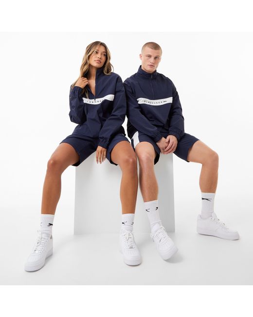 Slazenger 1881 Blue Ft. Aitch Contrast Half Zip Track Top