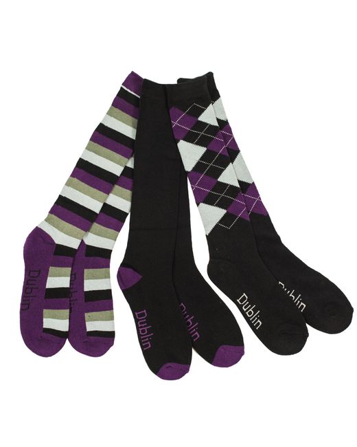 Dublin Black Riding Socks 3 Pack