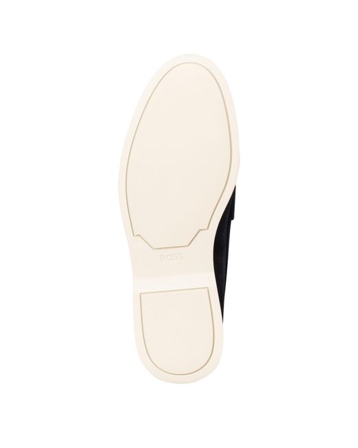 Boss Blue Loafers With Iconic Logo Detail (Sienne) for men