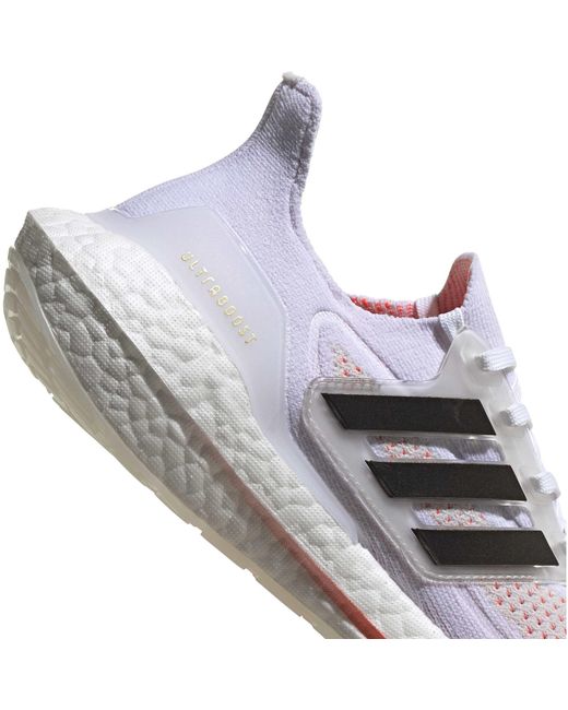 Adidas White Ultraboost 21 Running Shoes