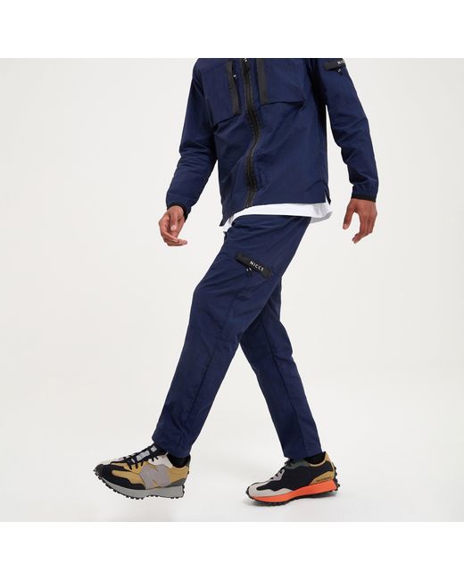 Nicce London Blue Java Cargo Pants for men