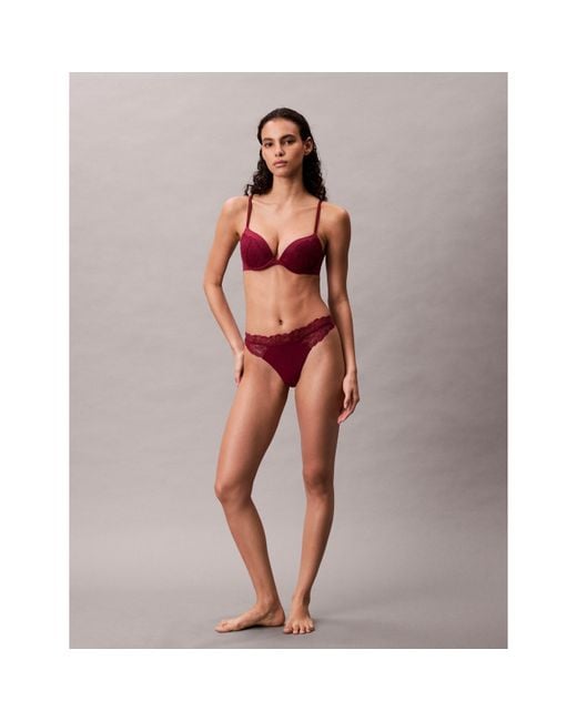 Calvin Klein Purple Perffit Plunge Bra