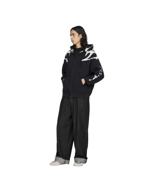 Y-3 Black Gfx Zip Hoody Sn64 for men