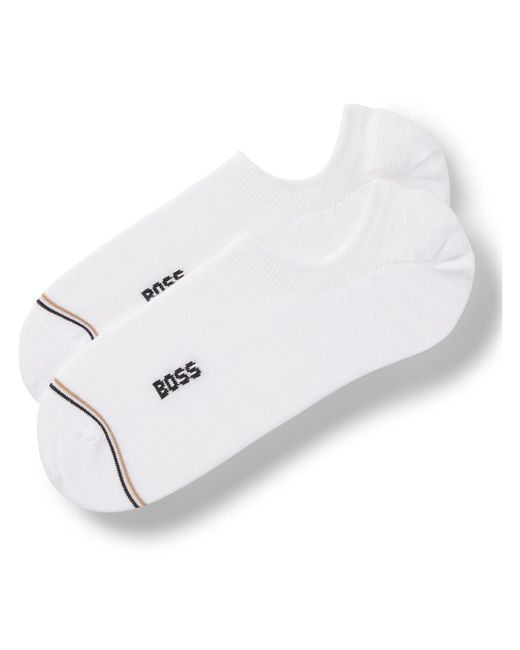 Boss White 2-Pack Low Socks for men