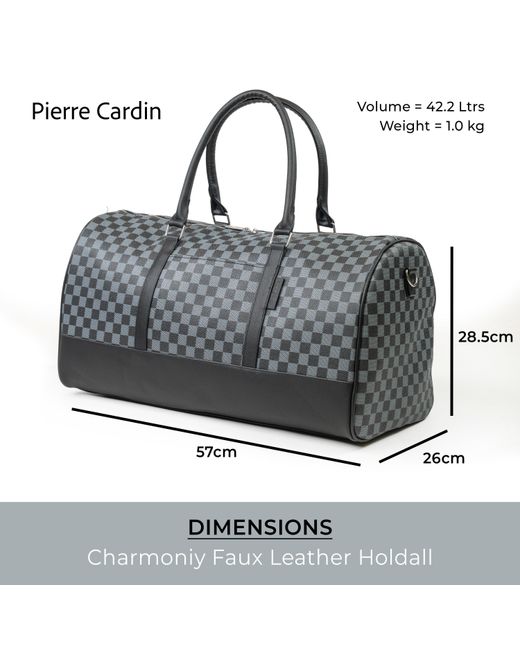 Pierre Cardin Black Premium Flight Bag Travel Holdall