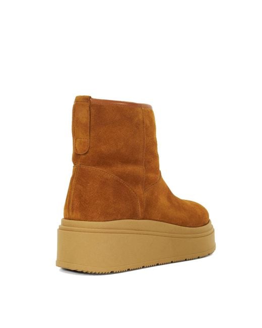 Dune Brown Podsey Faux Shearling Lined Platform Boots
