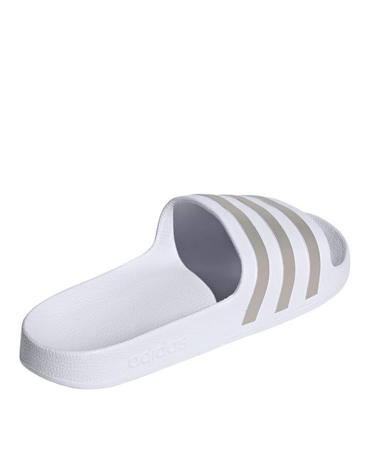 Adidas White Adilette Aqua Slide