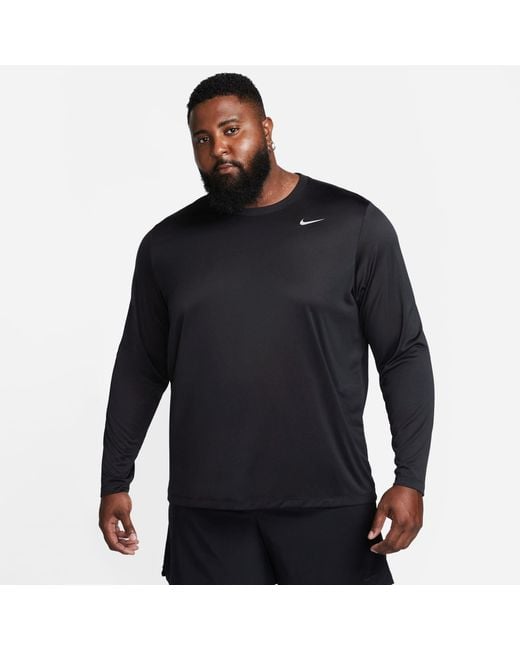Nike Black Dri-Fit Legend Long-Sleeve Fitness Top for men
