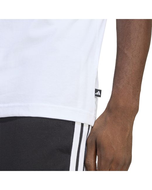 Adidas White Graphic Logo T-Shirt for men