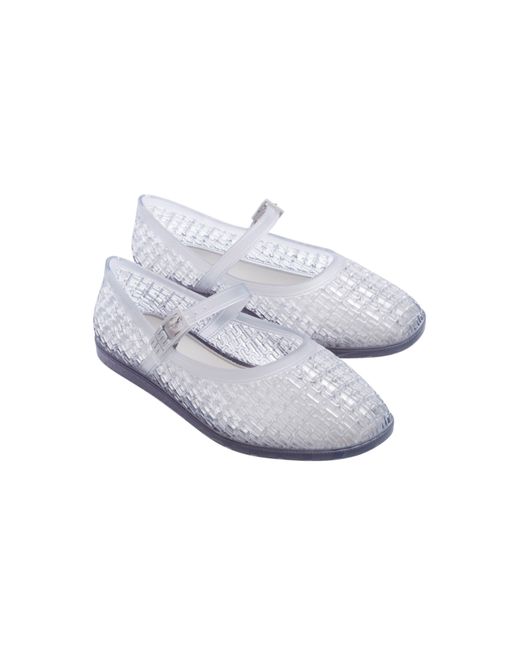 Melissa White Harper Translucent Water Resistant Jelly Shoes