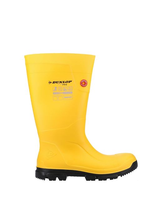 Dunlop Yellow Purofort Fieldpro Full Safety Wellington