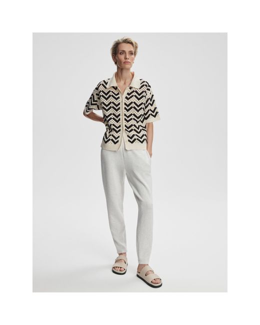 Varley White Anais Classic Fit Knitted Top