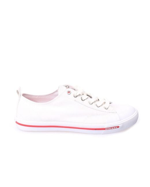 DIESEL White S-Athos Low Trainers Size 11