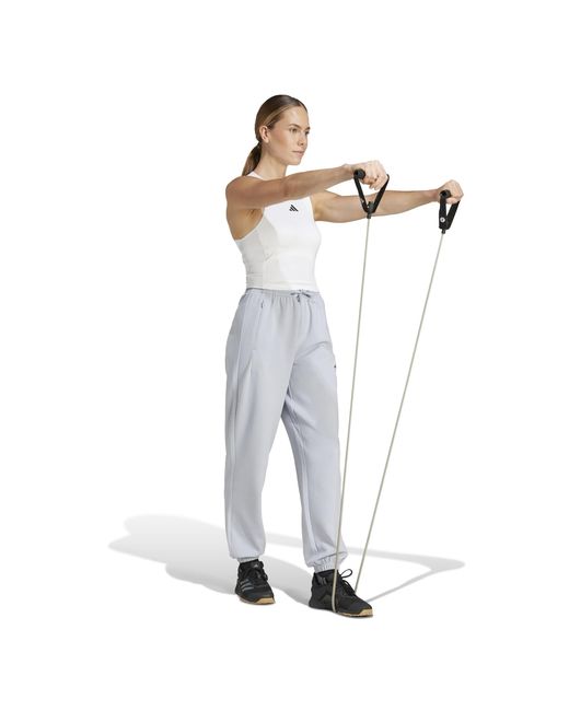 Adidas Gray D4T Knitted Open Hem Tracksuit Joggers