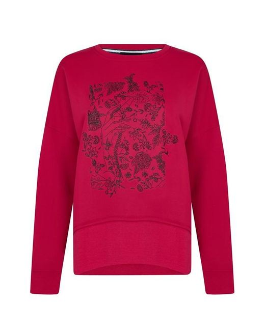 Ted Baker Red Printa Sweatshirt