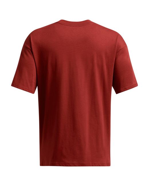 Under Armour Red Box Logo Regular Fit T-Shirt for men