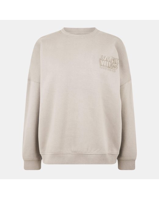 Jack Wills White Oversized Crew Sweatshirt
