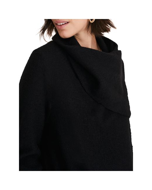 Phase Eight Black Bellona Wool Blend Wrap Around Coat