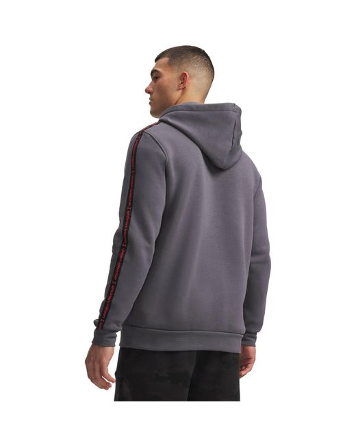 Under Armour Blue Icon Fleece Taping Hoodie for men