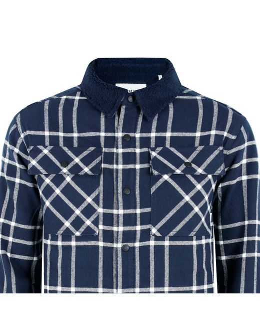 Firetrap Blue Borg Check Overshirt for men