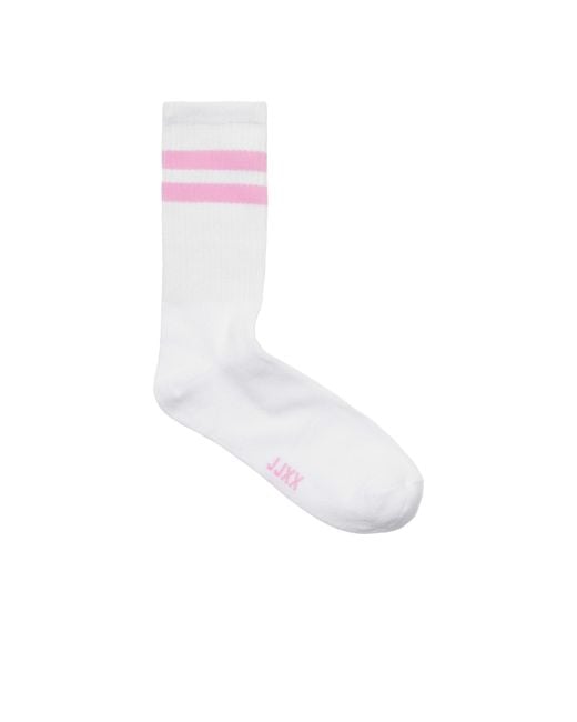 JJXX White Tennis 3 Pack Crew Socks