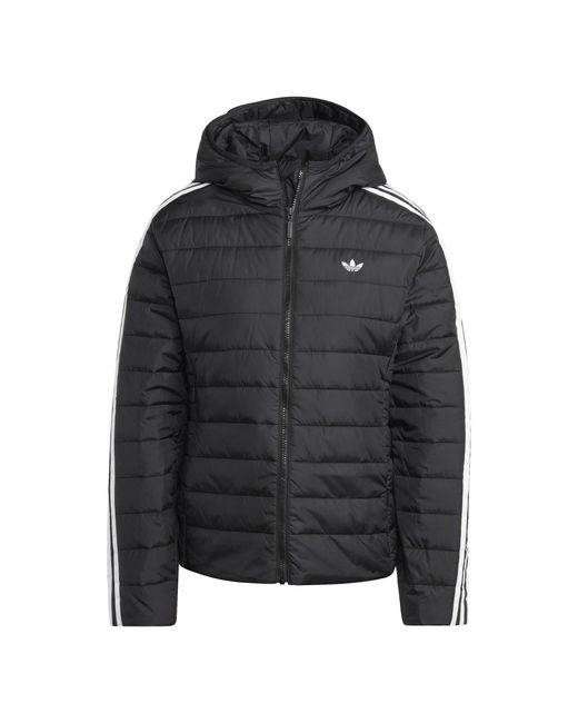 Adidas Originals Black Hooded Recycled Short Puffer Jacket