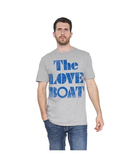 Other Blue Love Boat Distressed T Shirt Heather for men