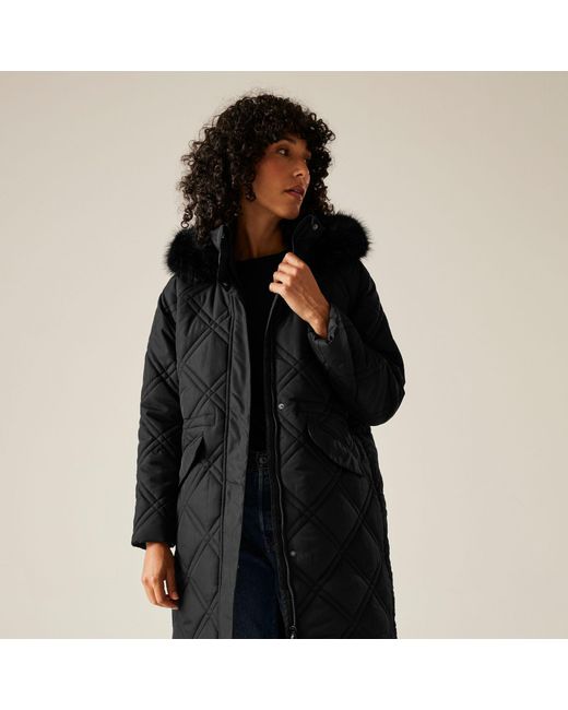 Regatta Black Freyla Water Resistant Insulated Quilted Jacket