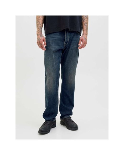 Jack & Jones Blue Chris Straight Jeans for men