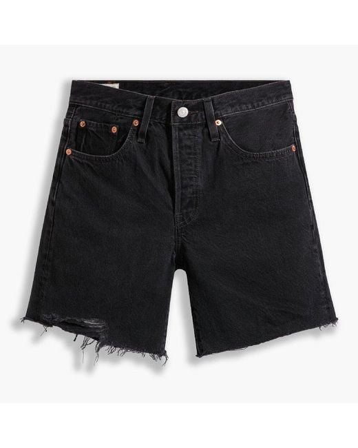 Levi's Black Levi's Mid Thigh Short Lunar Blac
