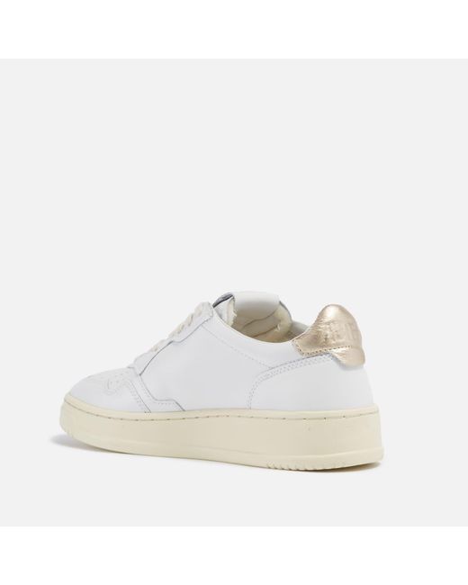 Autry White Medalist Leather Court Trainers