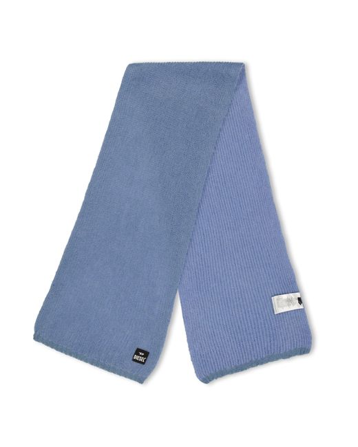 DIESEL Blue Midweight Scarf for men