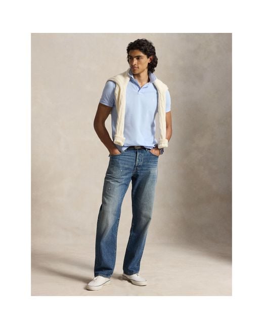 Polo Ralph Lauren Blue Custom Short Sleeve Polo Shirt for men