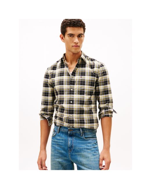 Tommy Hilfiger Green Tommy Chk Oxfrd Shrt Sn61 for men
