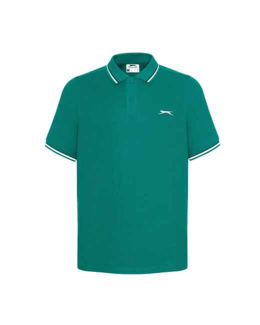 Slazenger 1881 Green Tipped Polo Shirt for men