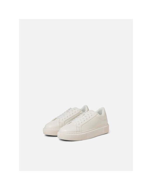 Jack & Jones White Aspire Cupsole Pu Sneakers for men