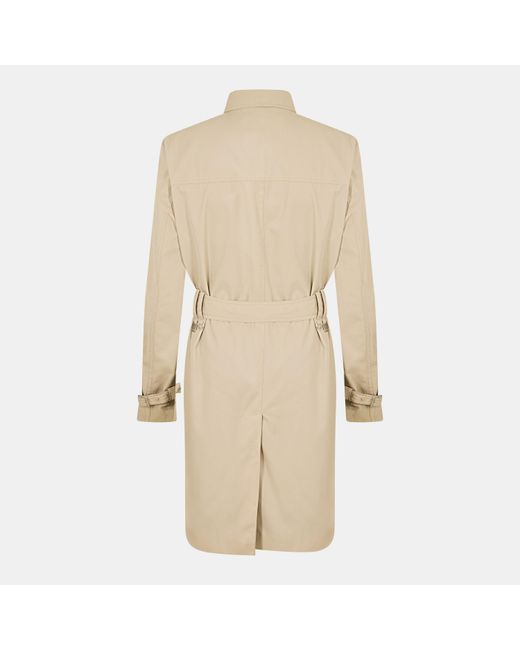 HUGO Natural Double-Breasted Weather-Resistant Tailored Fit Trench Coat for men