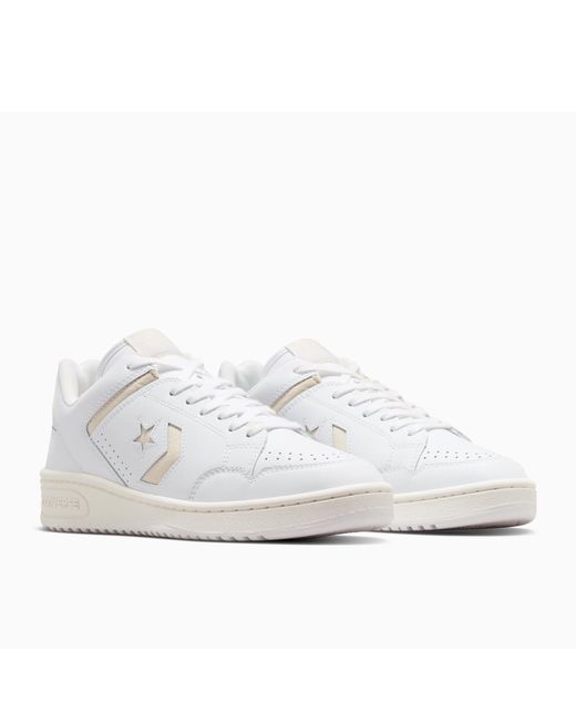 Converse White Adults Weapon Leather Low-Top Trainers