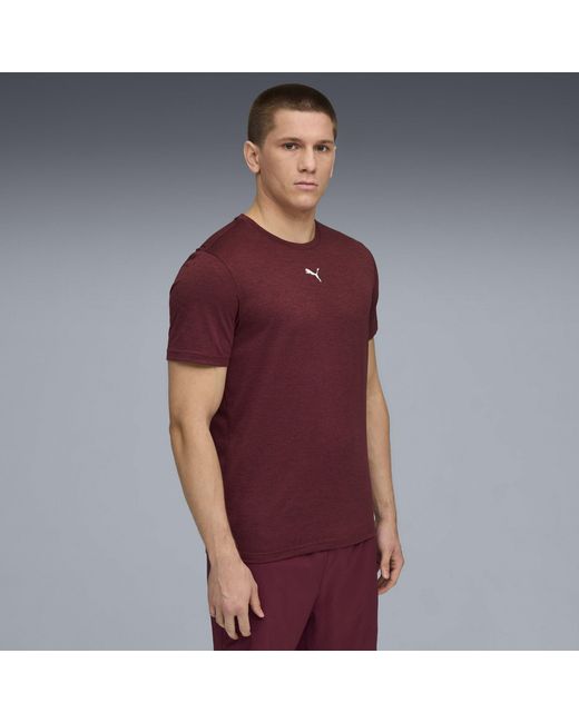PUMA Purple Tad Short Sleeve Performance Gym Top for men