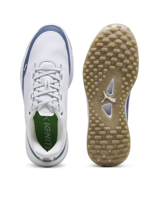 PUMA White Ignite Elevate X Spikeless Golf Shoes for men