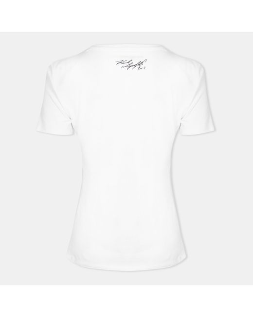Karl Lagerfeld White Sequin T-Shirt