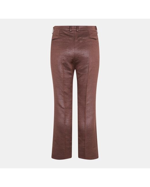 Tom Ford Brown Straight Leg Elasticated Waistband Knitted Trousers
