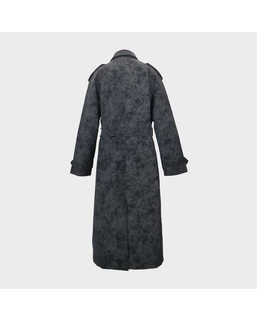Biba Black Suede Long Sleeve Calf Length Faux Leather Jacket