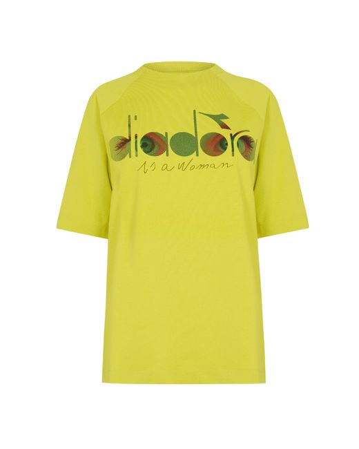 Diadora Yellow Flowers Short Sleeve T-Shirt